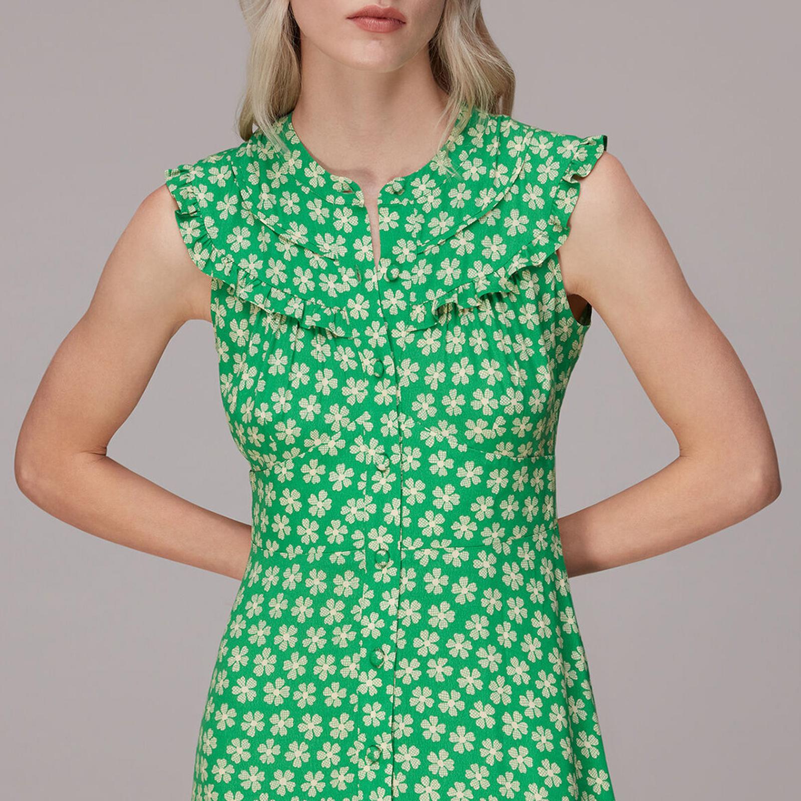 Green Daisy Floral Print Midi Dress BrandAlley