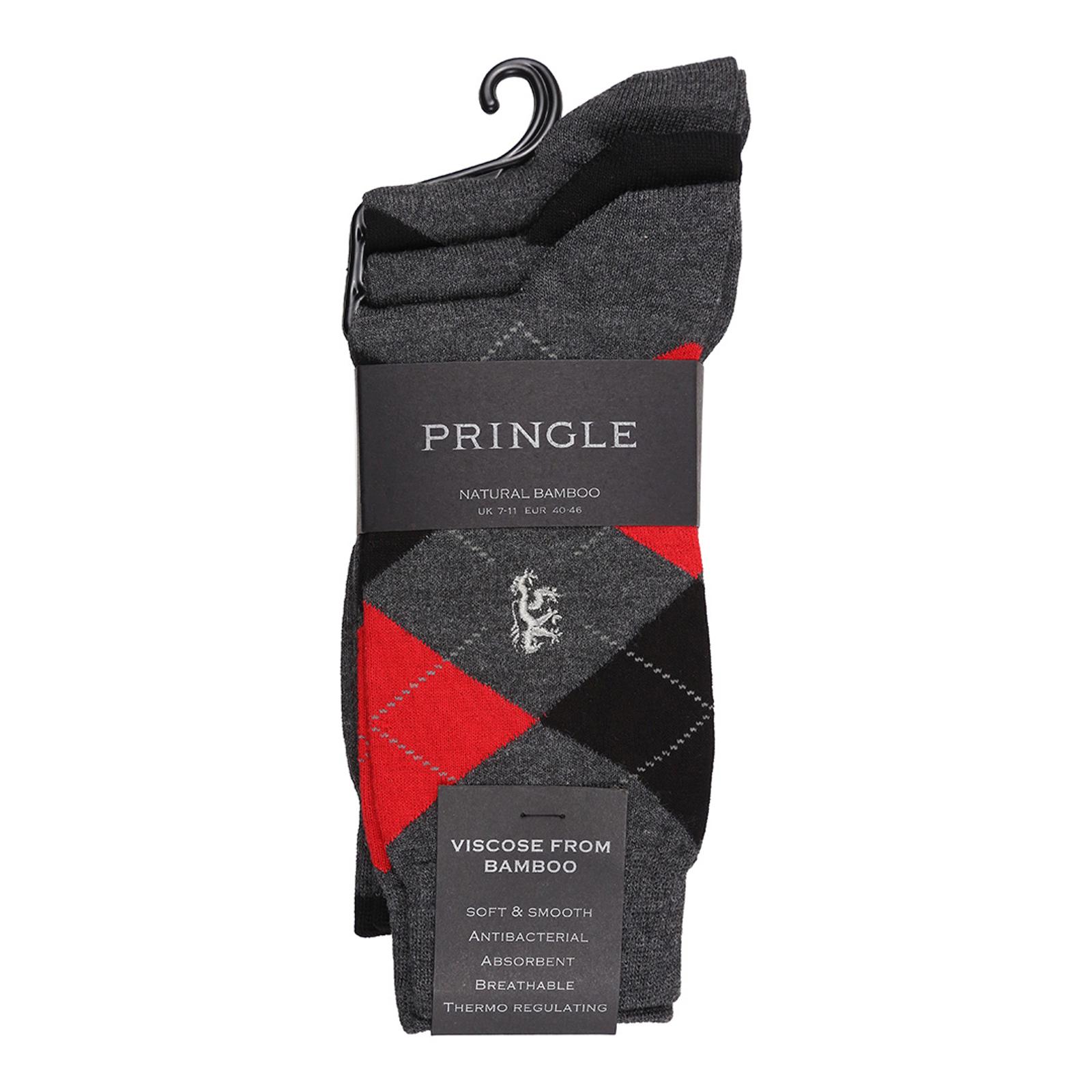 Grey 3 Pack Pringle Argyle Socks BrandAlley