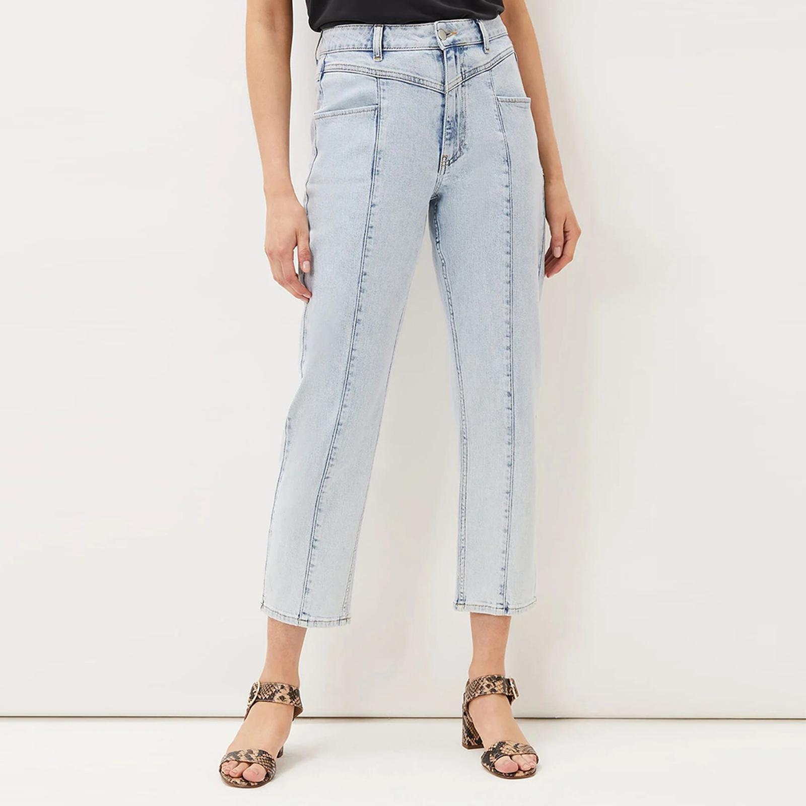 Washed Blue Lou Mom Stretch Jeans - BrandAlley