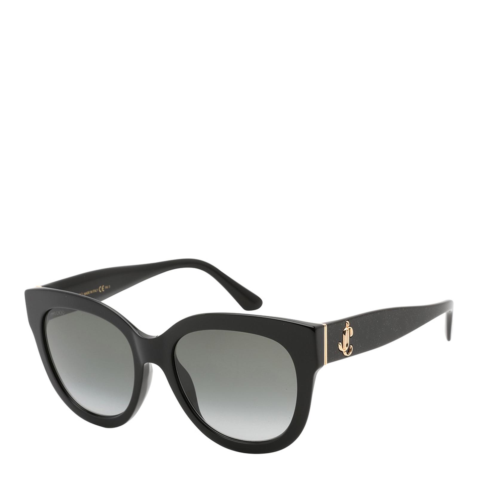 Women's Jimmy Choo Black Glitter/Grey Shaded Sunglasses 54mm - BrandAlley
