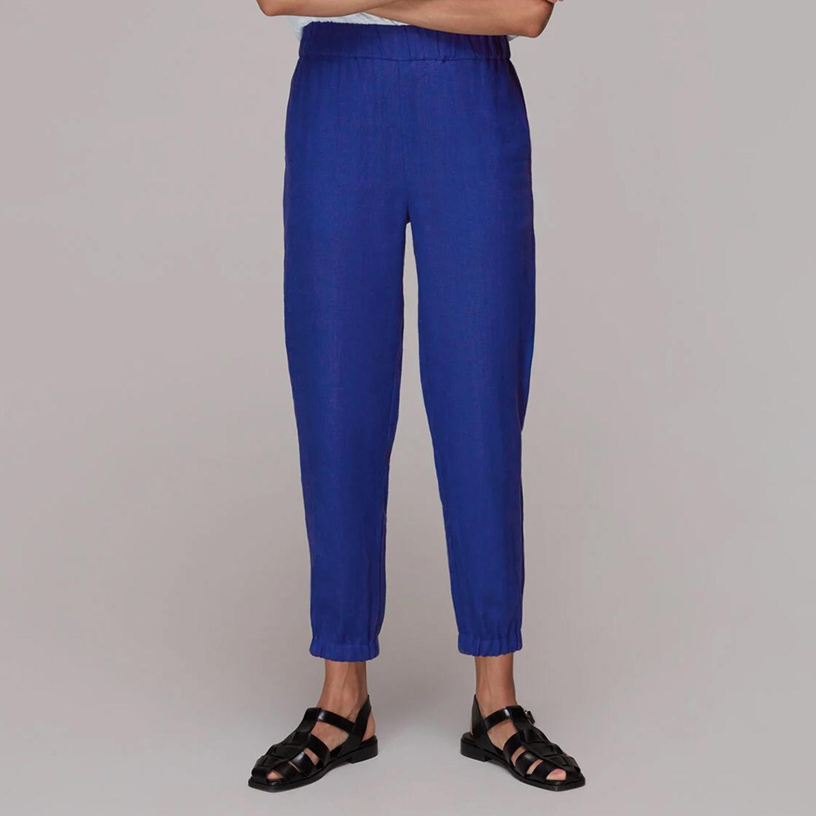 Blue Laura Linen Joggers BrandAlley