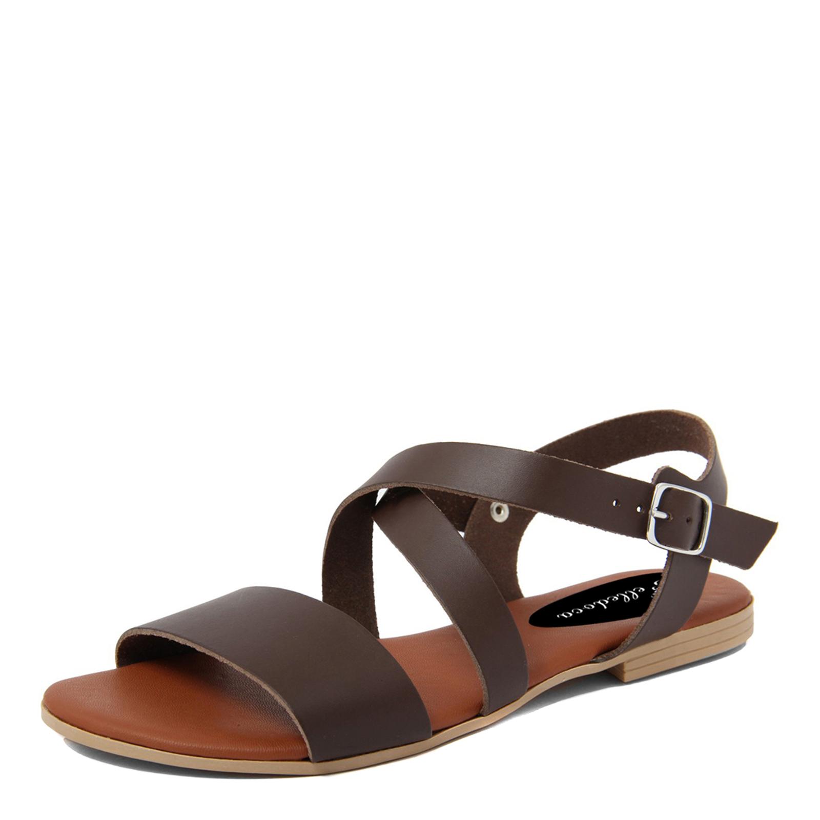 Brown Leather Strappy Sandals - BrandAlley