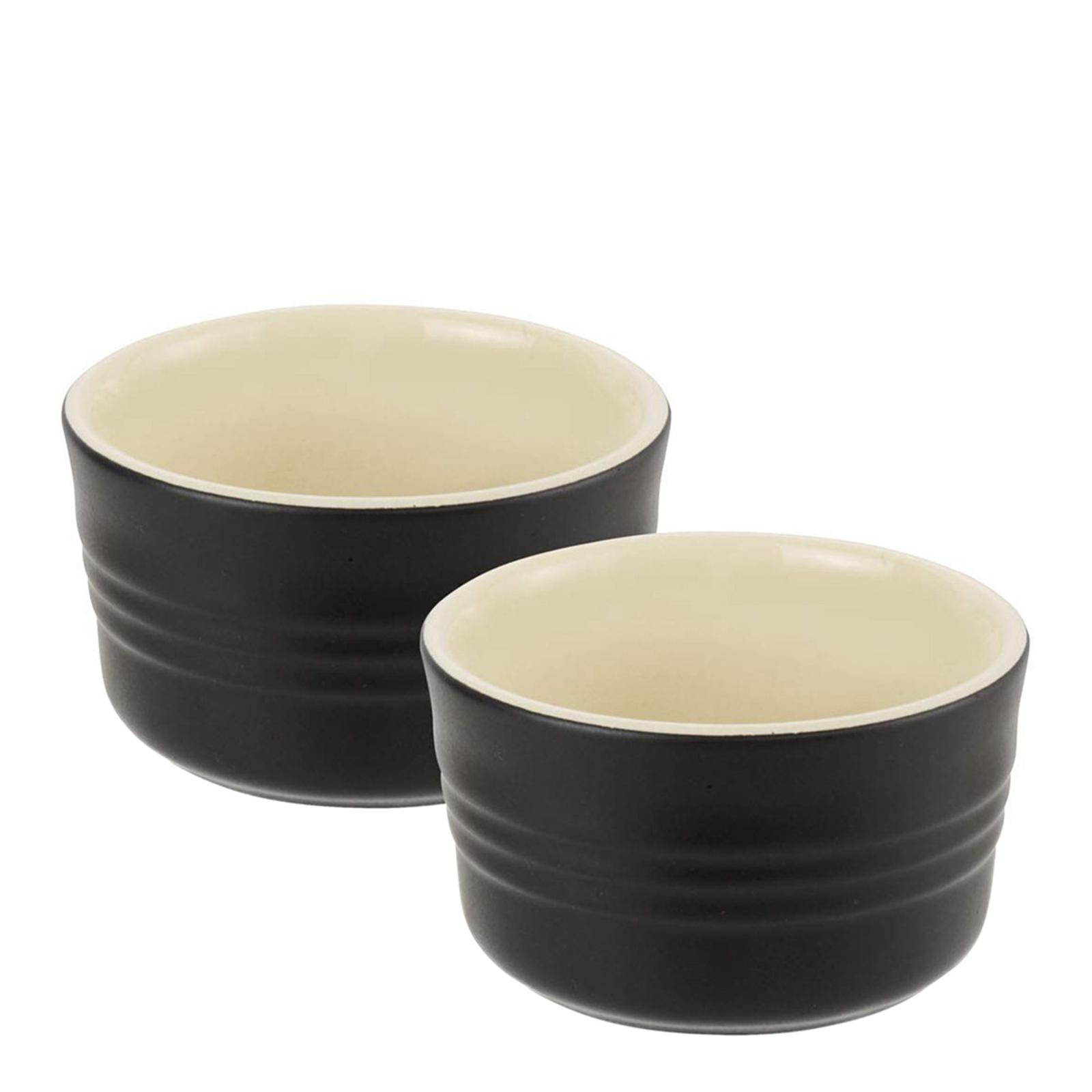 Set of 2 Satin Black Ramekins, 200ml BrandAlley