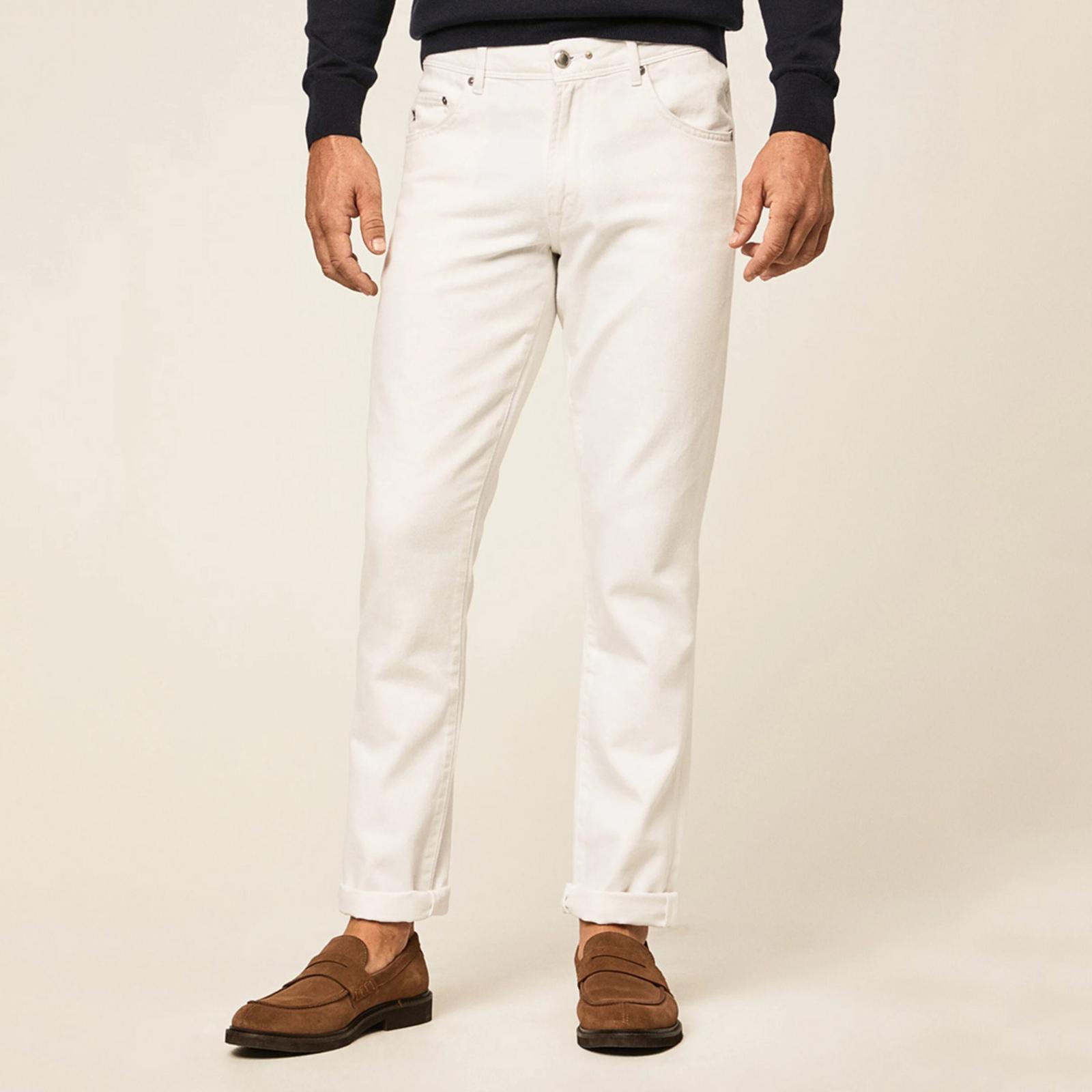 White Slim Fit Stretch Jeans - BrandAlley