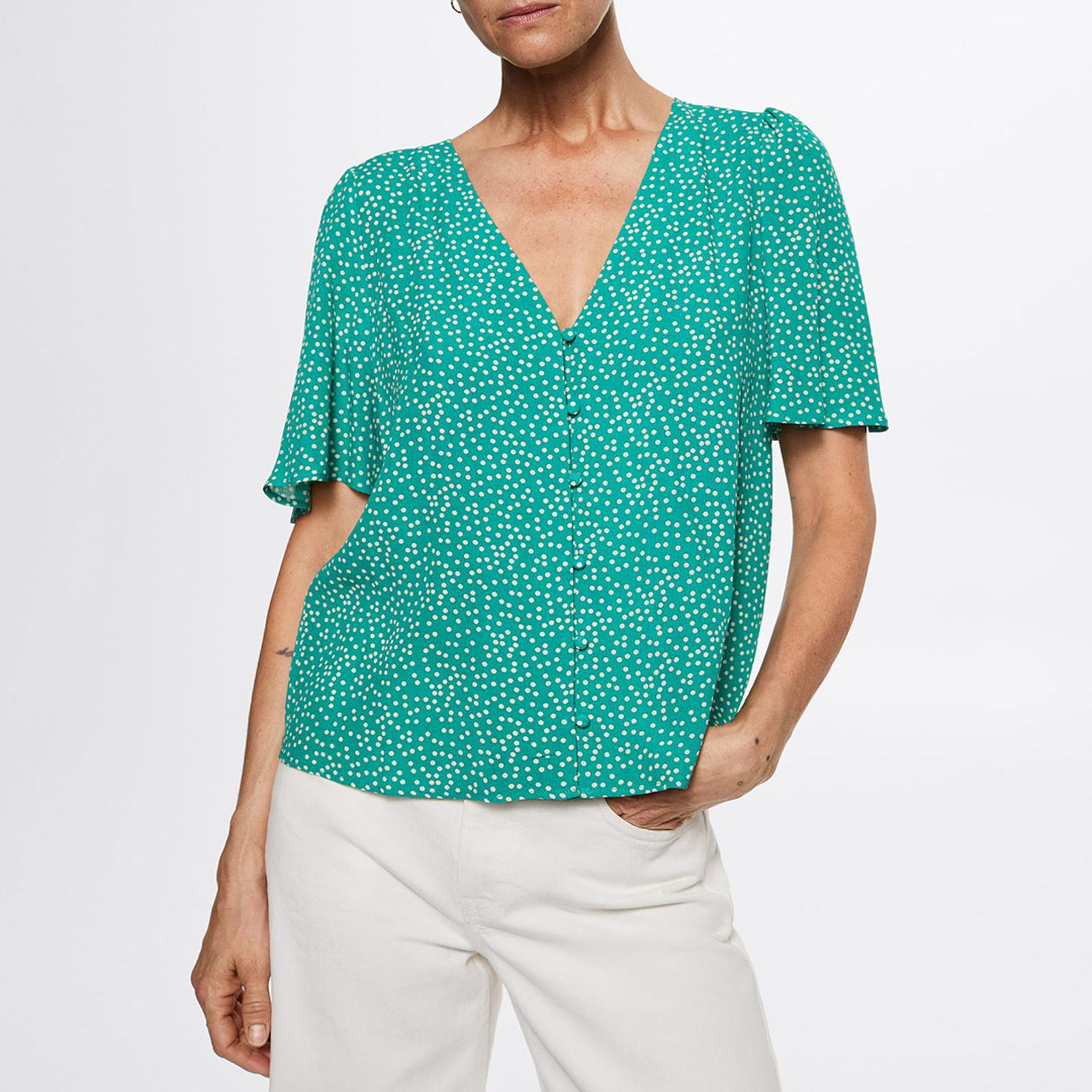 Green Flowy Printed Blouse BrandAlley