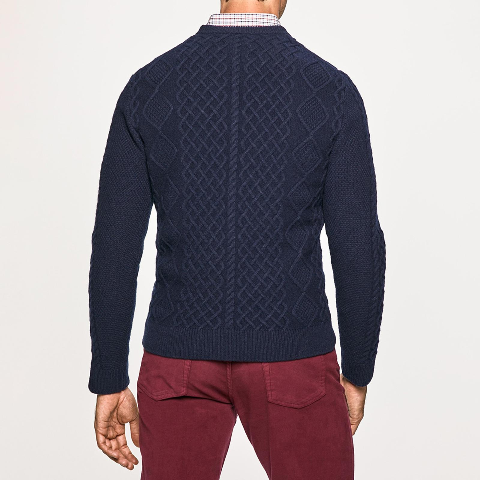 Navy Cable Knit Jumper - BrandAlley