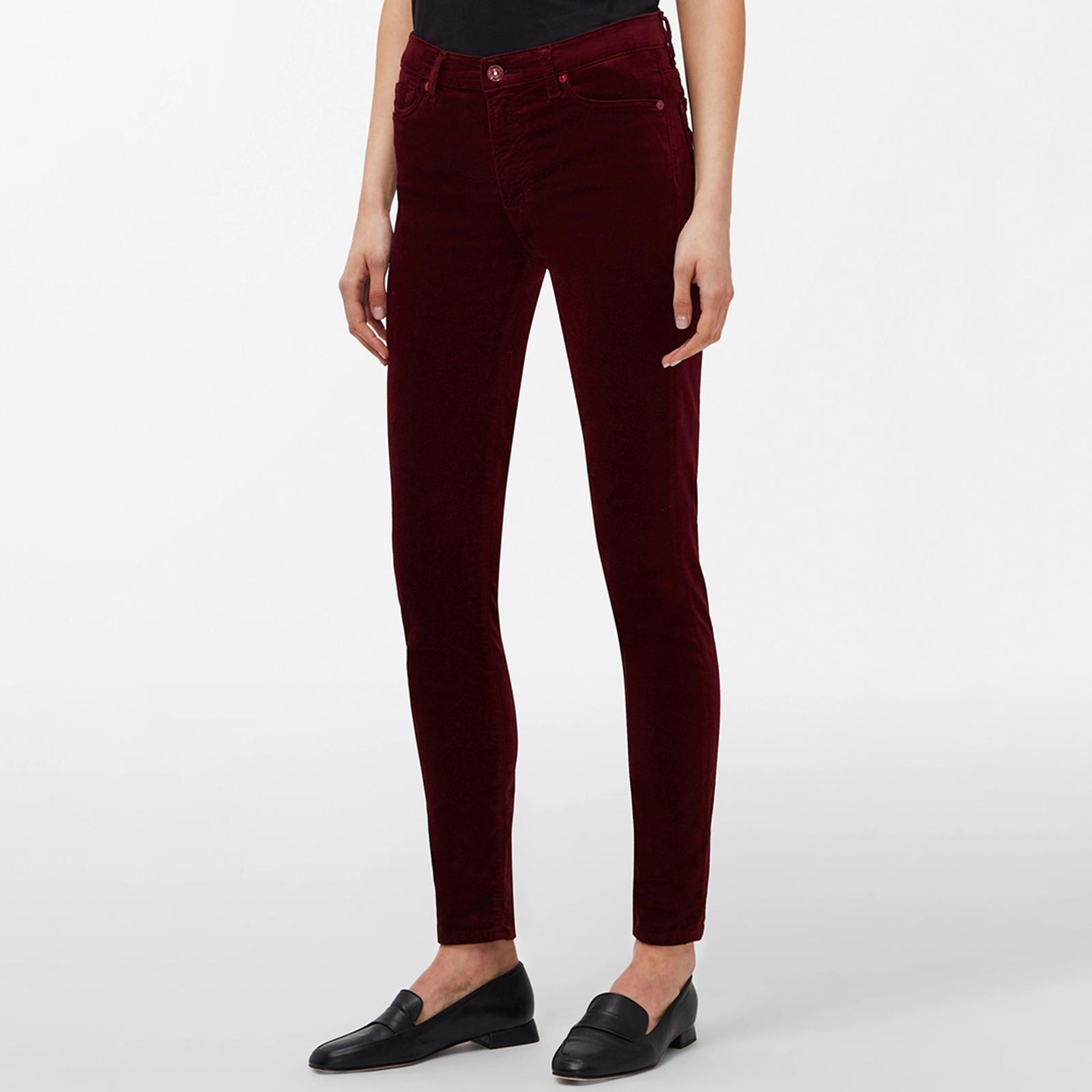 Berry Velvet Skinny Stretch Jeans BrandAlley