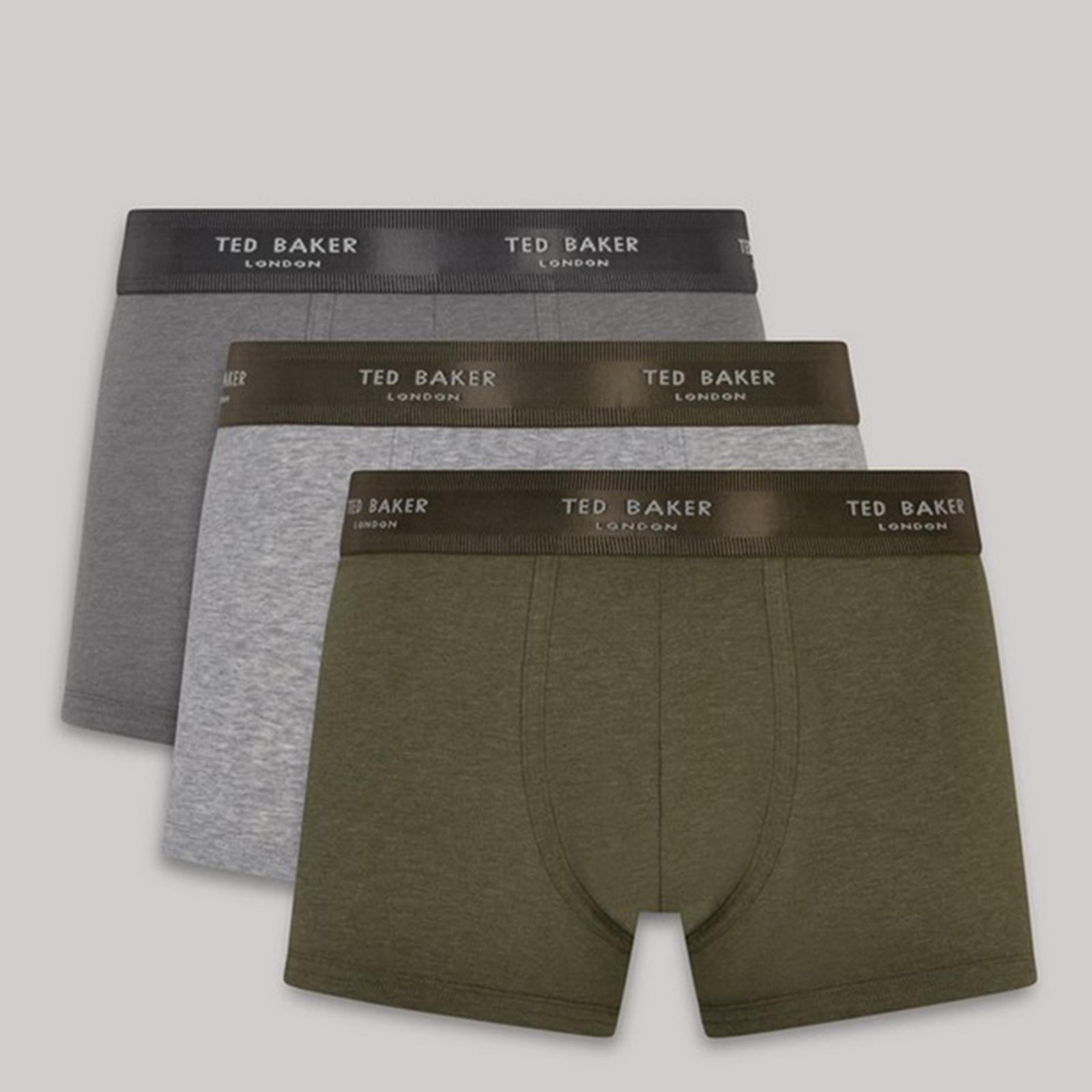 Green Ted Baker 3-Pack Cotton Fashion Trunk - BrandAlley