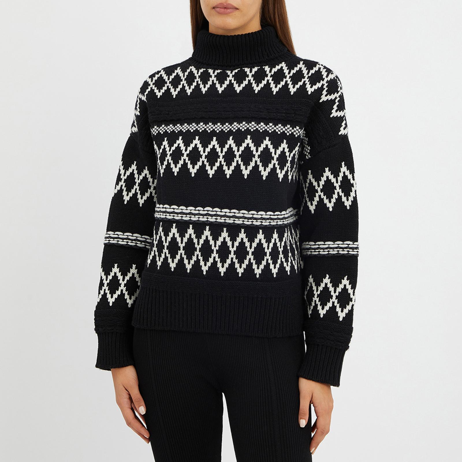 Black / Cream Fair Isle Jumper BrandAlley