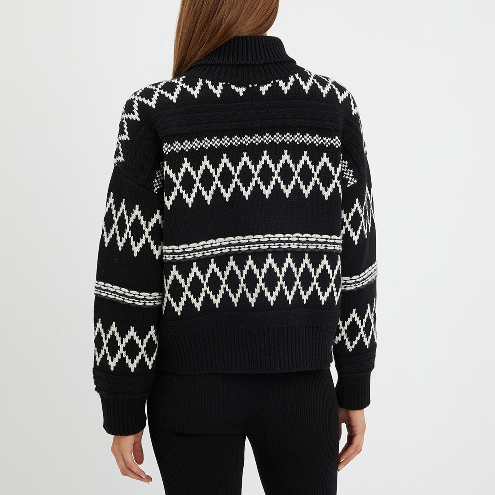 Black / Cream Fair Isle Jumper BrandAlley