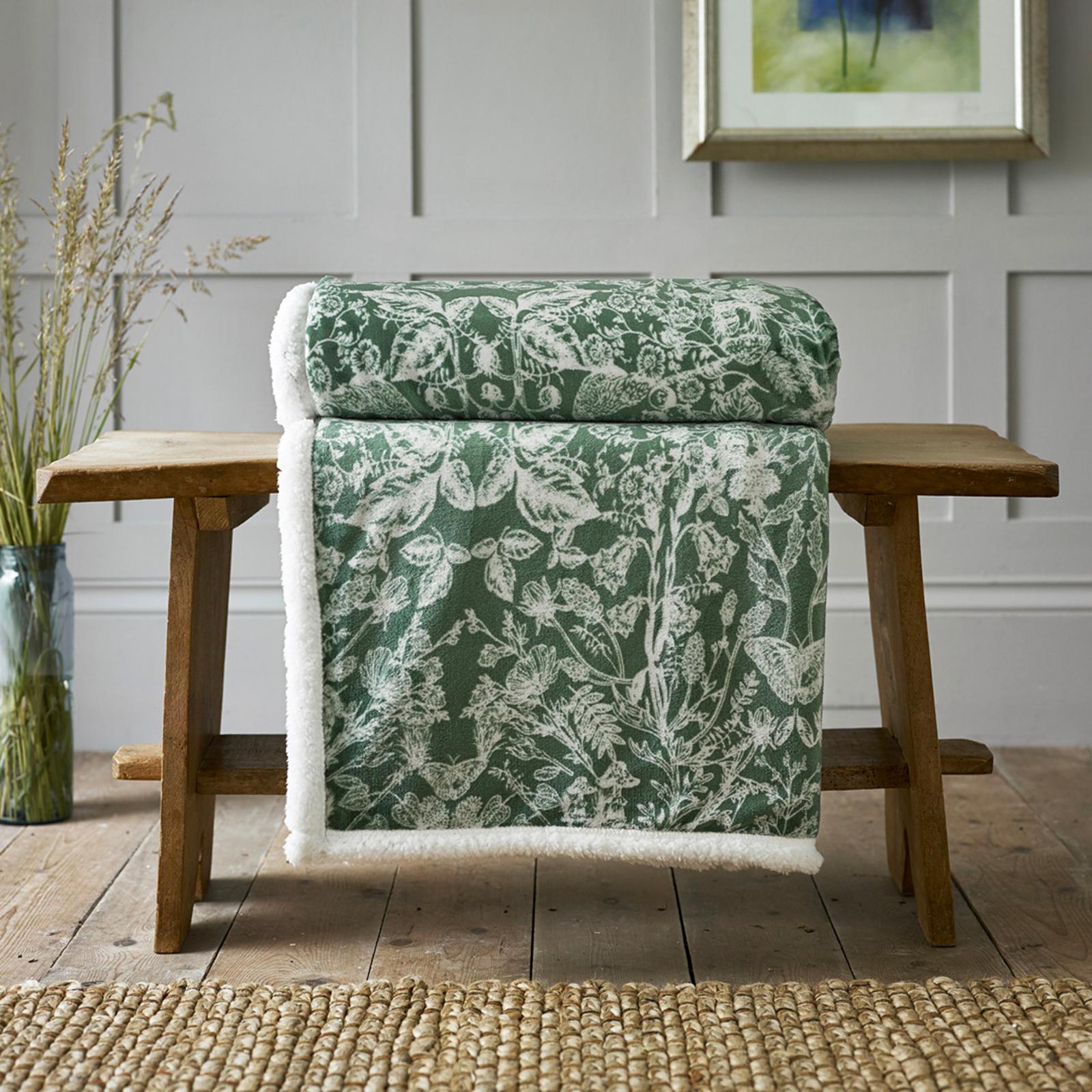 Secret Garden Throw 140x180cm, Green BrandAlley