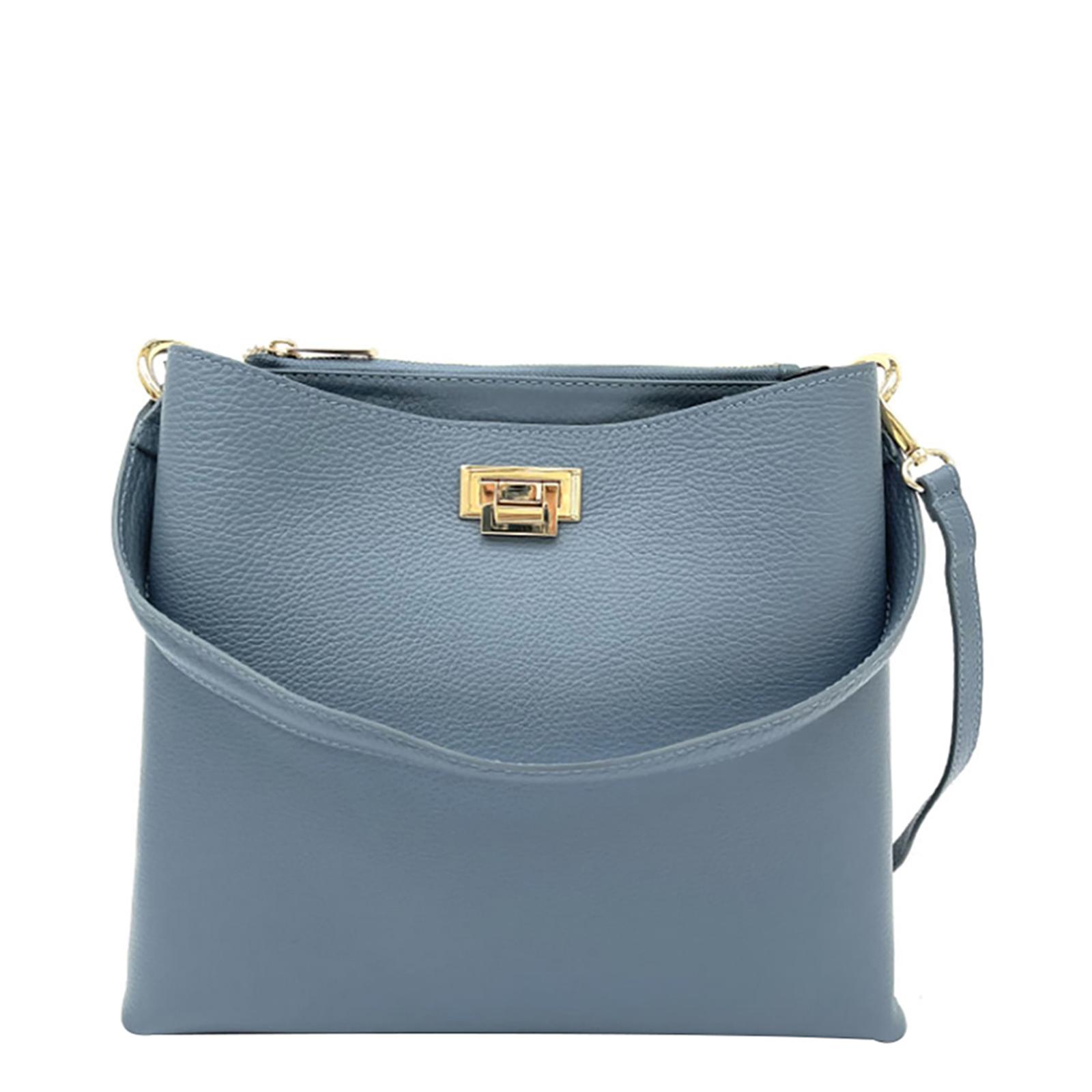 Denim Blue The Caton Leather Tote Bag - BrandAlley