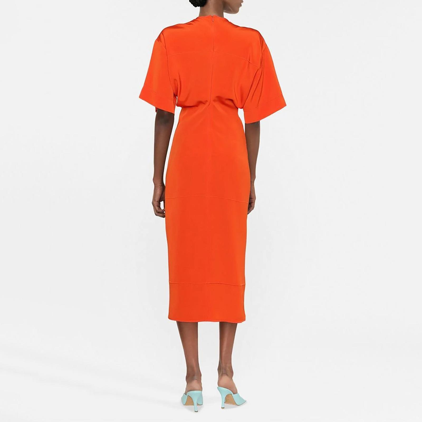Orange Utility Detail Midi Dress BrandAlley