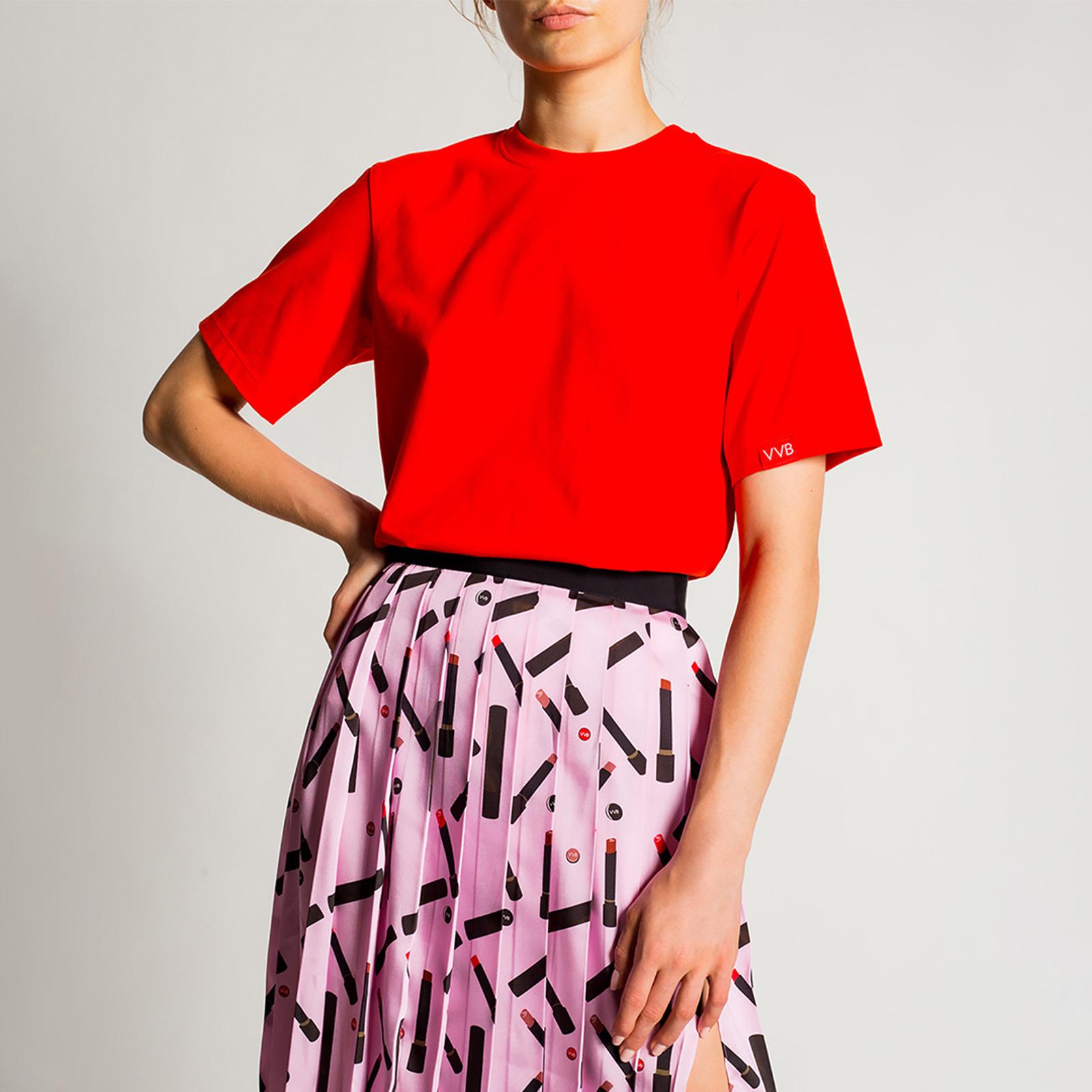 Red Victoria Cotton TShirt BrandAlley