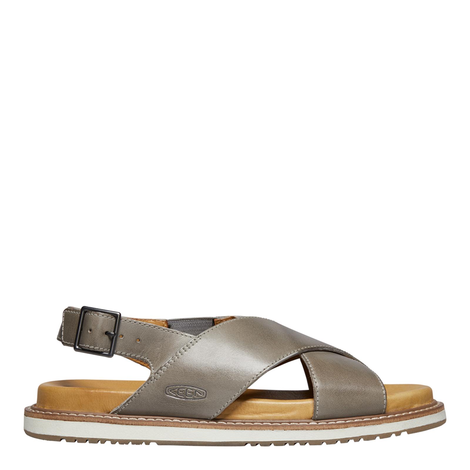 Women's Grey Lana Cross Strap Flat Sandal BrandAlley