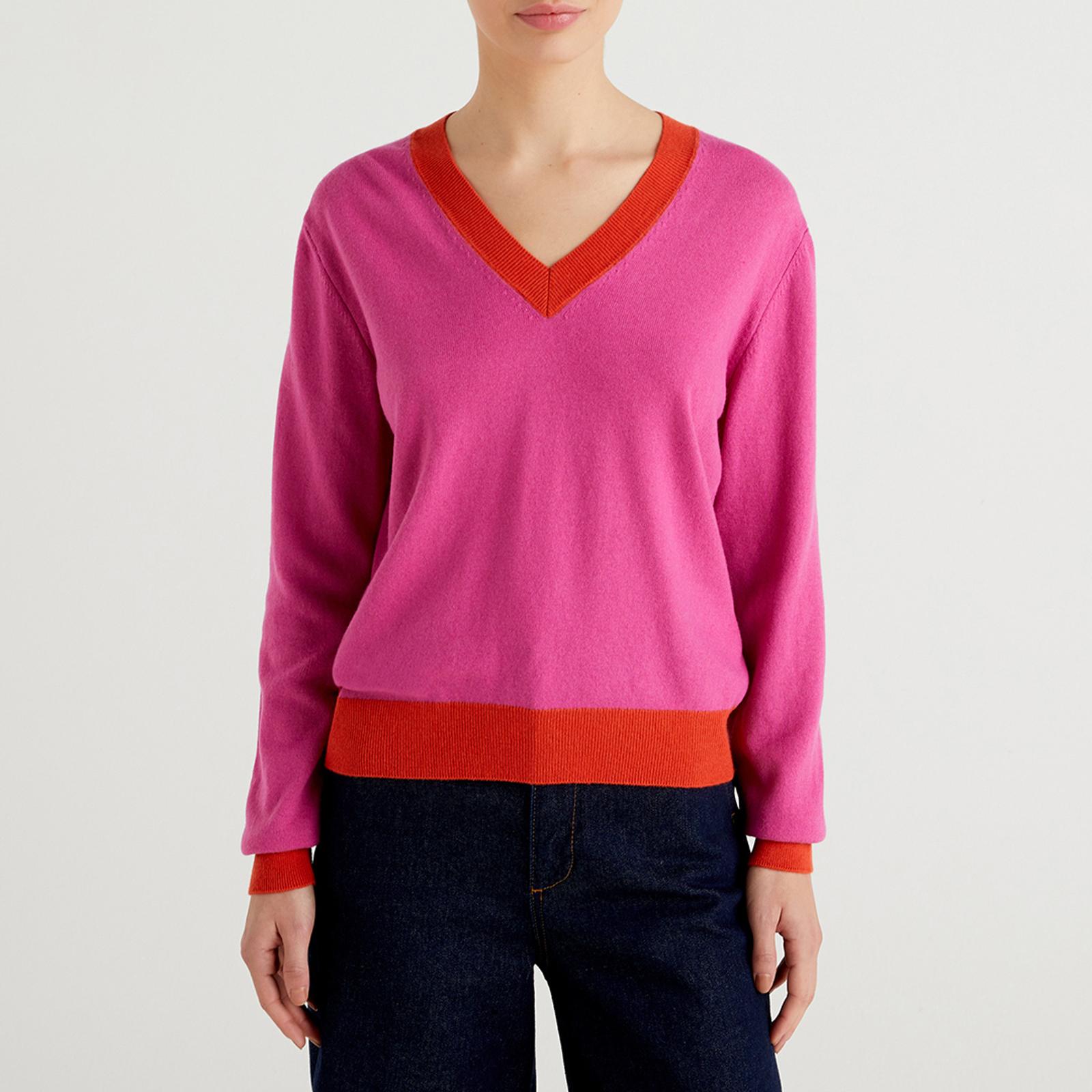 Pink V Neck Sweater - BrandAlley