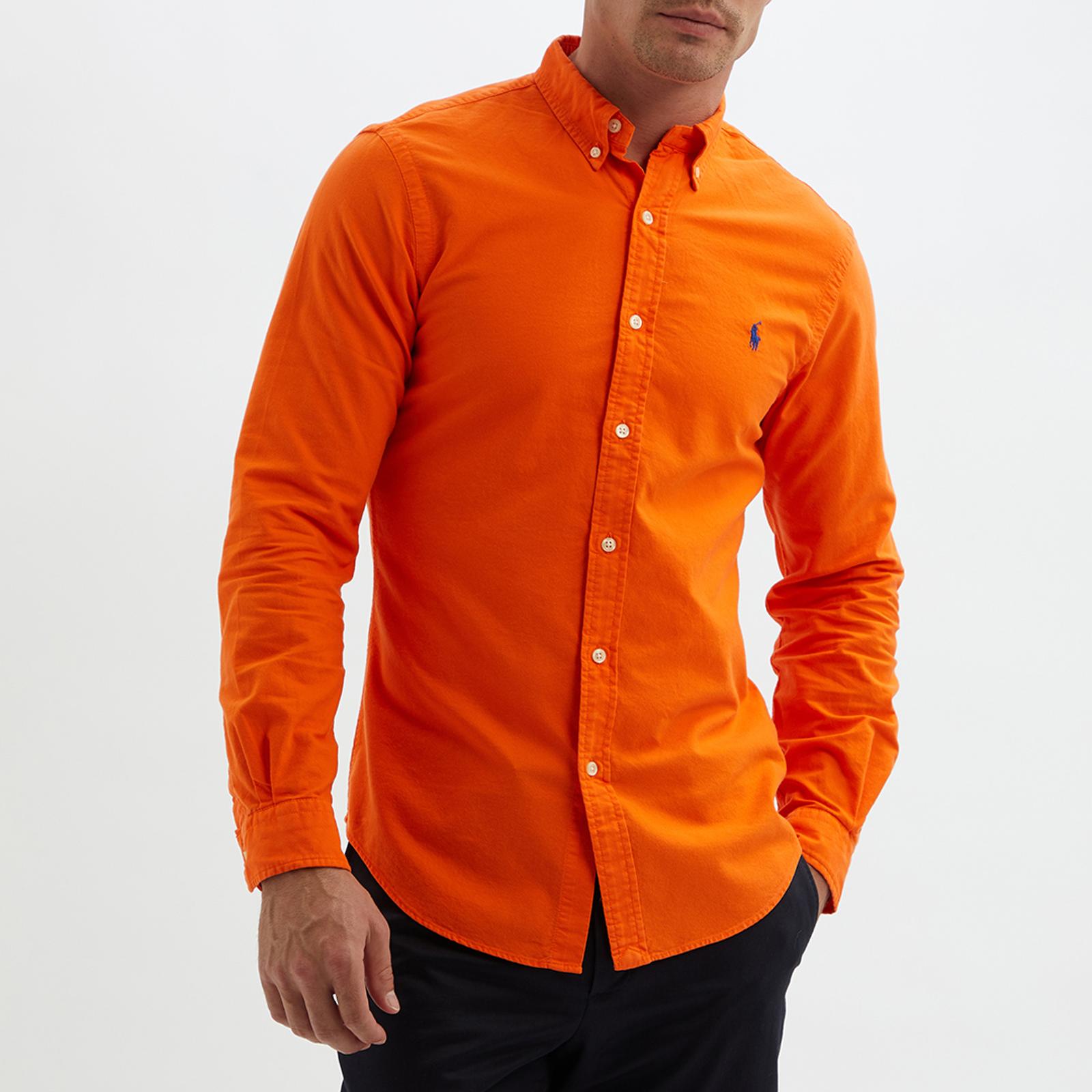Orange Cotton Long Sleeve Shirt BrandAlley