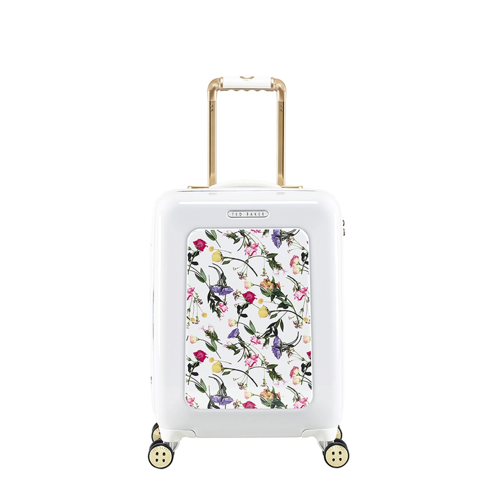 White Take Flight Scattered Bouquet Small 4 Wheel Suitcase - BrandAlley