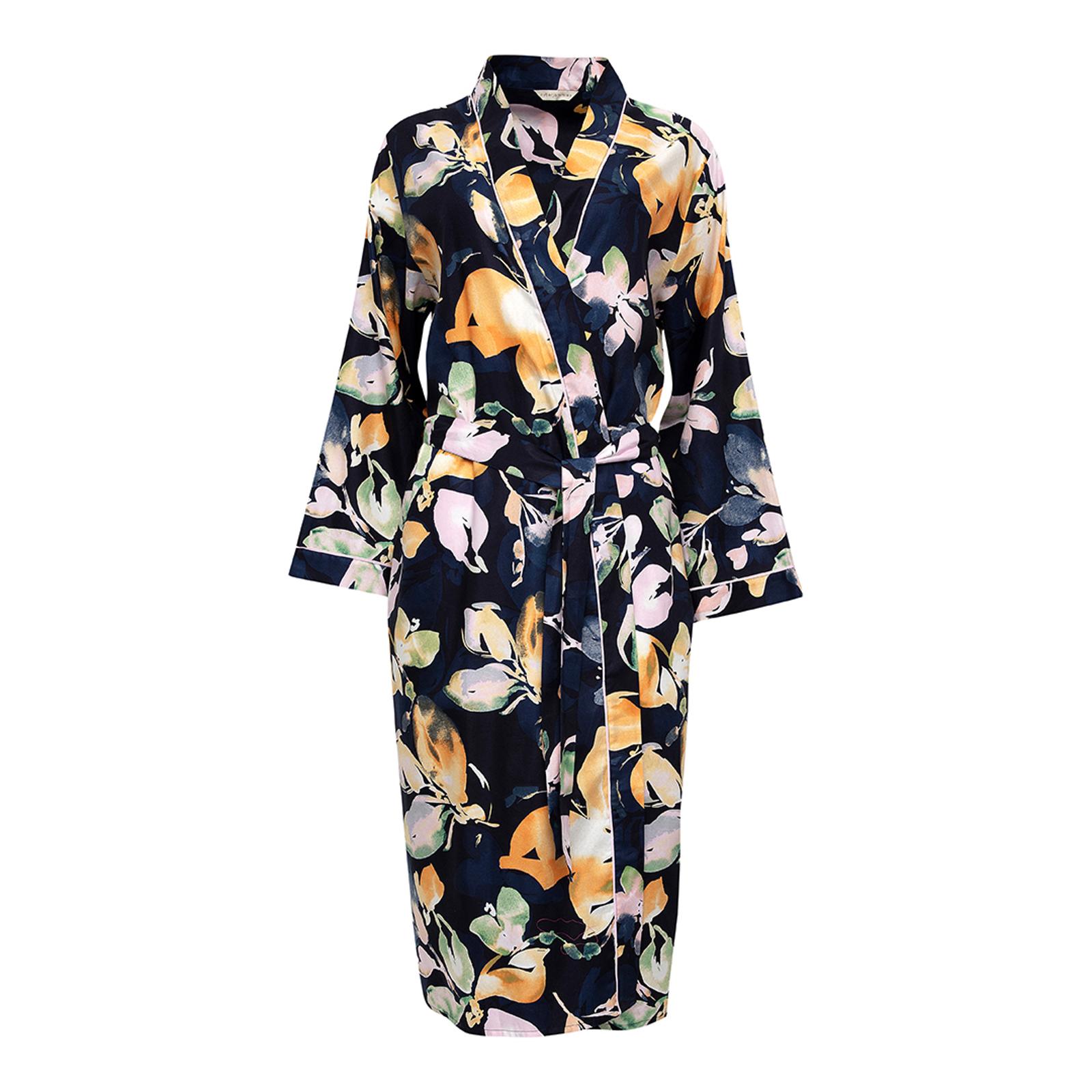 Multi Estelle Floral Print Dressing Gown - BrandAlley