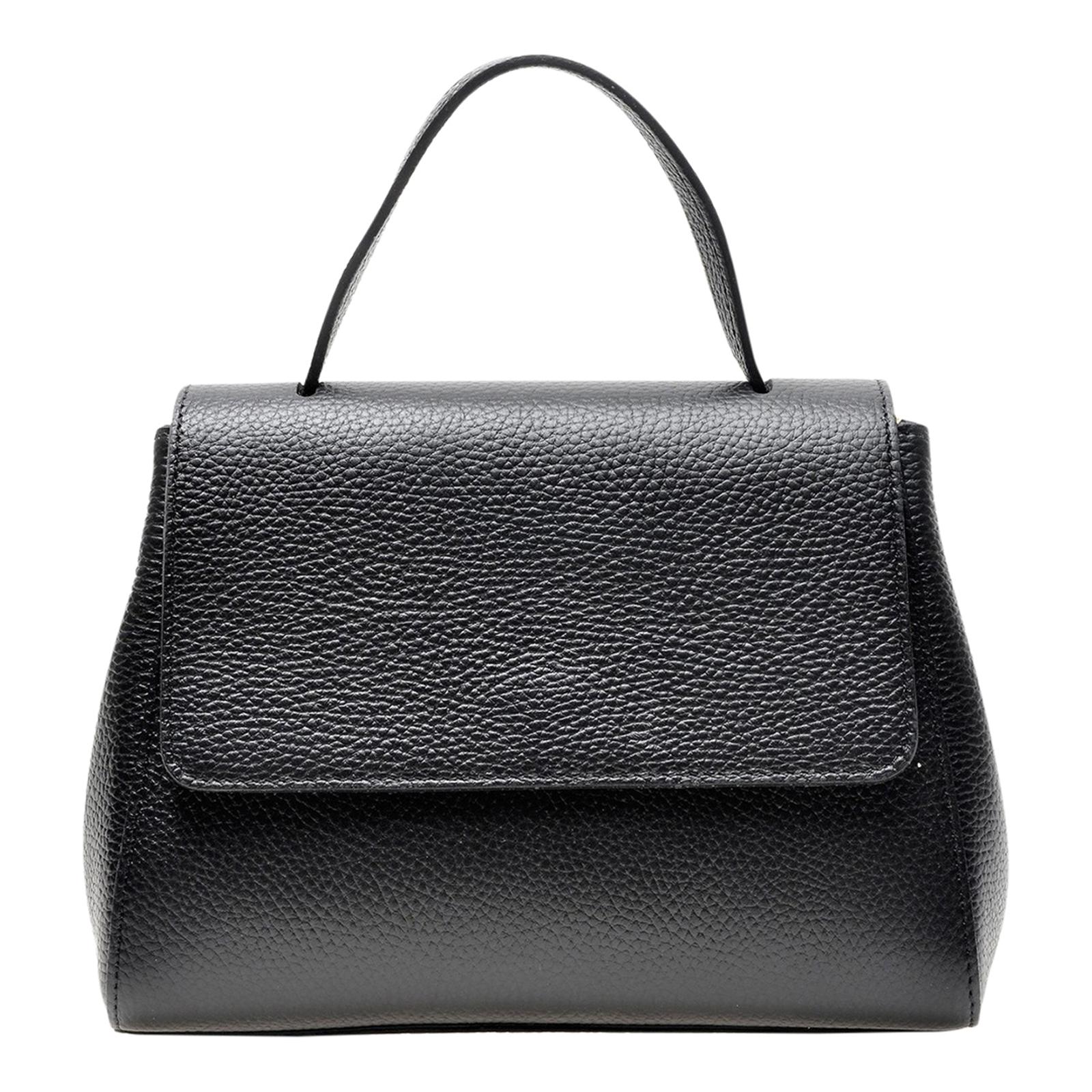 Black Italian Leather Handbag - BrandAlley