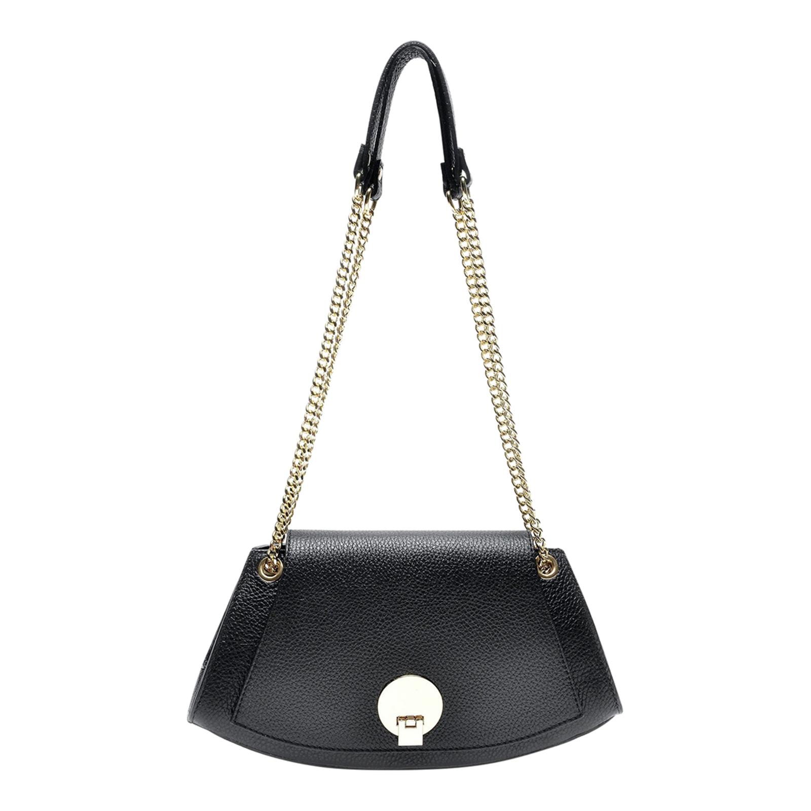 Black Italian Leather Shoulder Bag BrandAlley