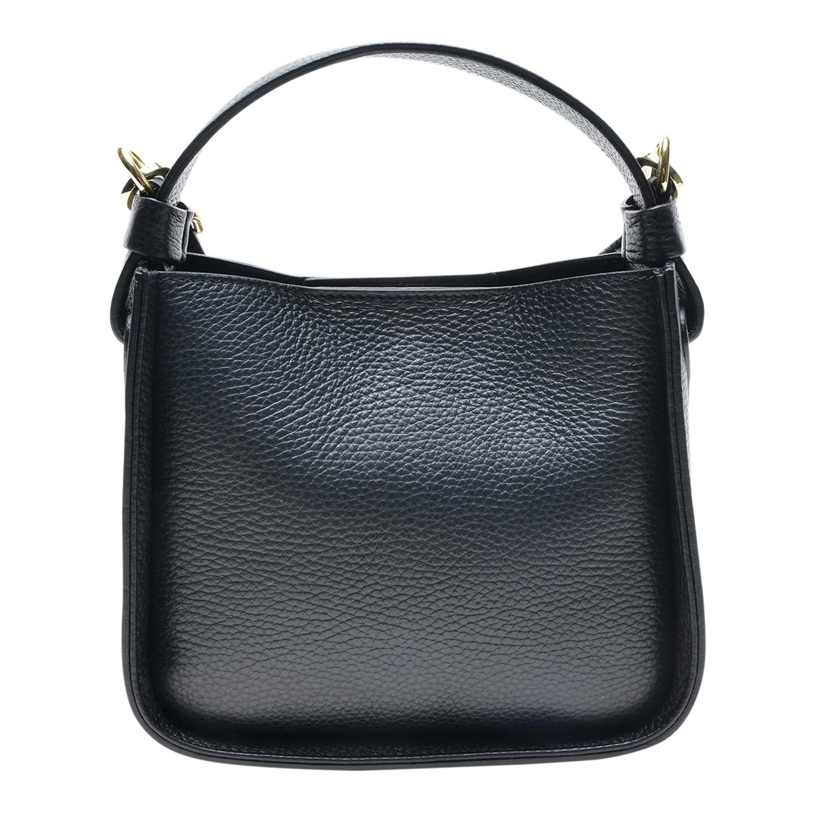 Black Italian Leather Shoulder Bag BrandAlley