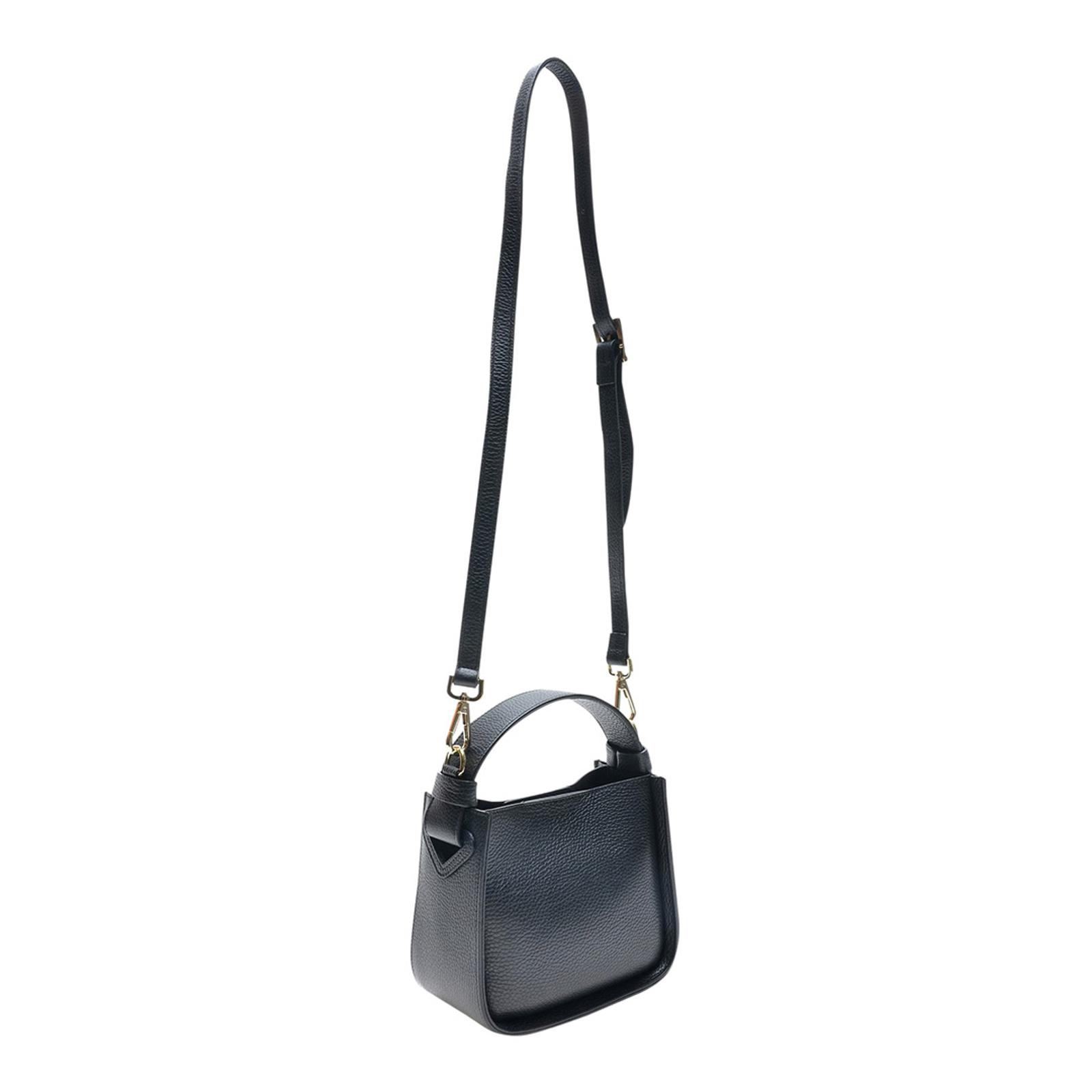 Black Italian Leather Shoulder Bag BrandAlley