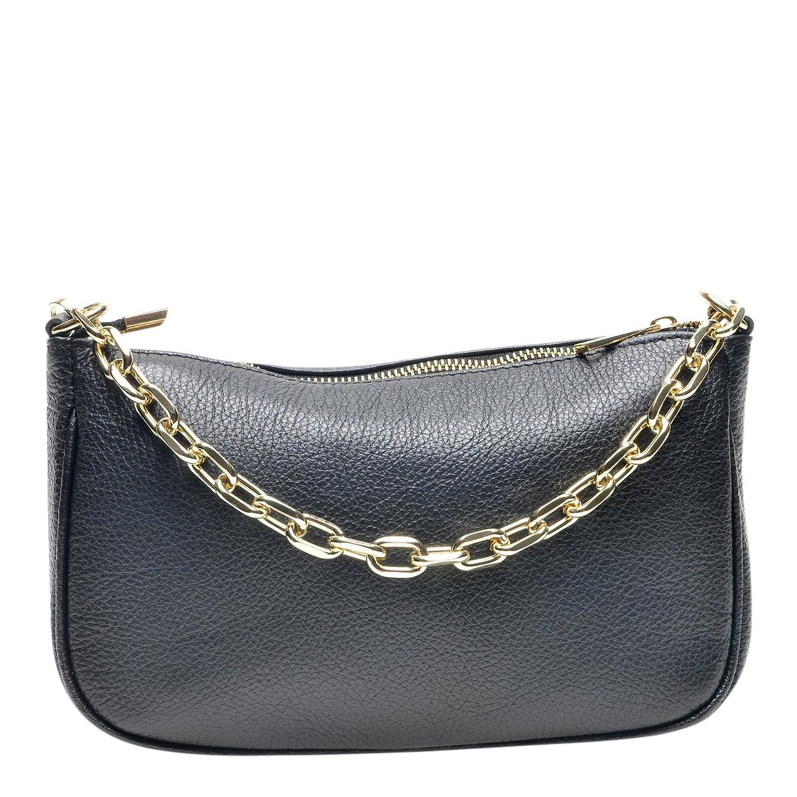 Black Italian Leather Handbag - BrandAlley