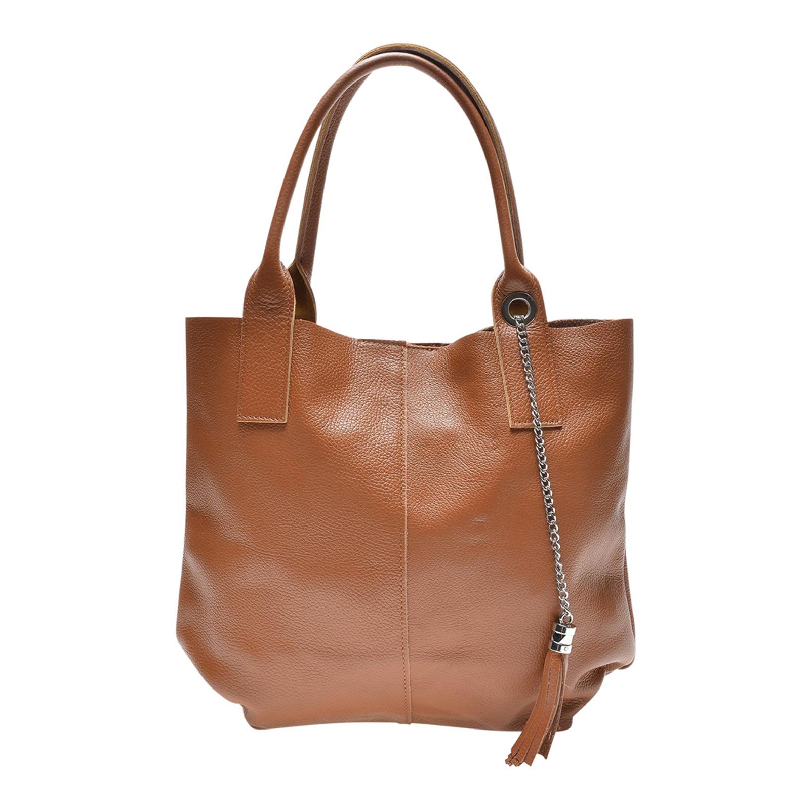 Brown Italian Leather Tote Bag BrandAlley