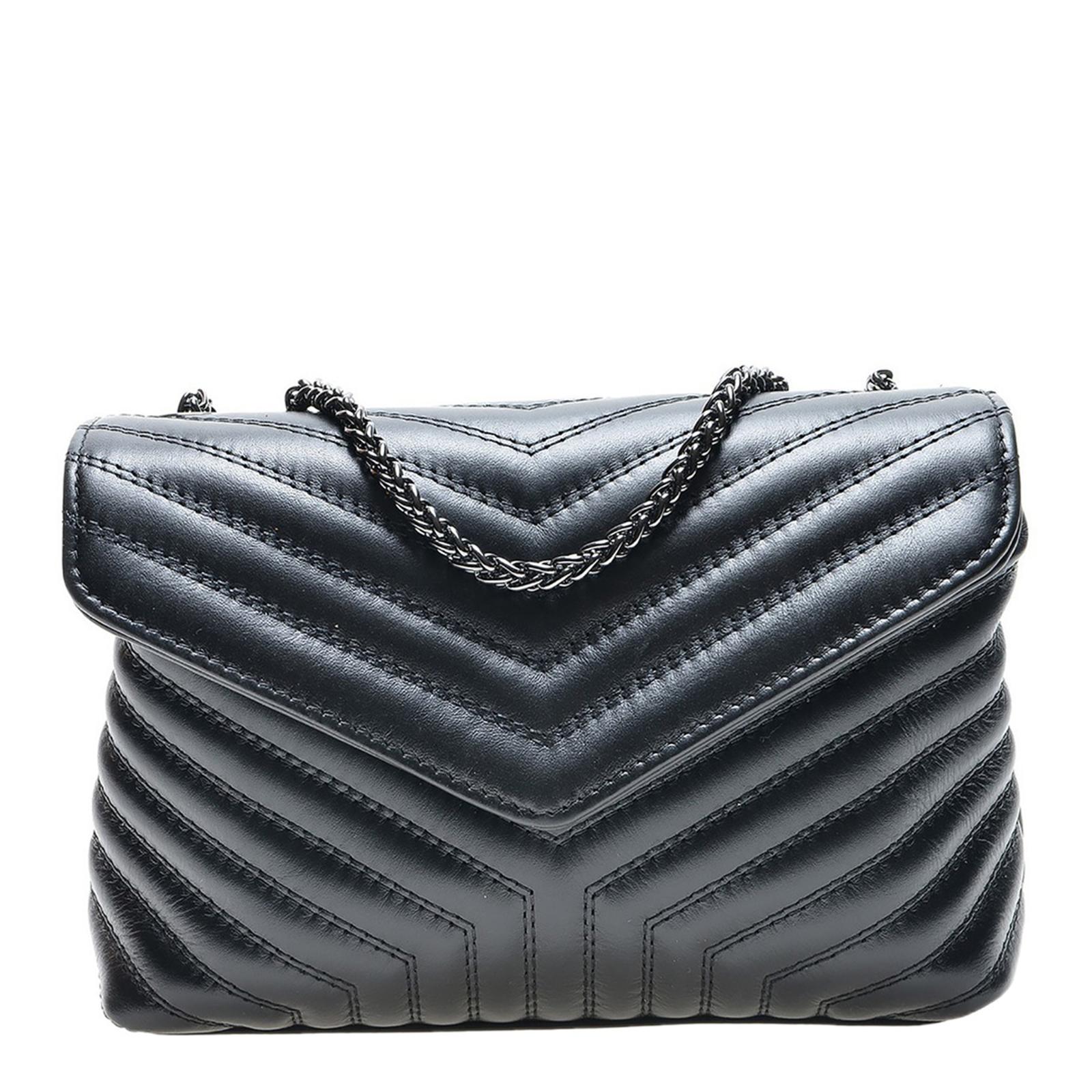 Black Italian Leather Shoulder bag BrandAlley