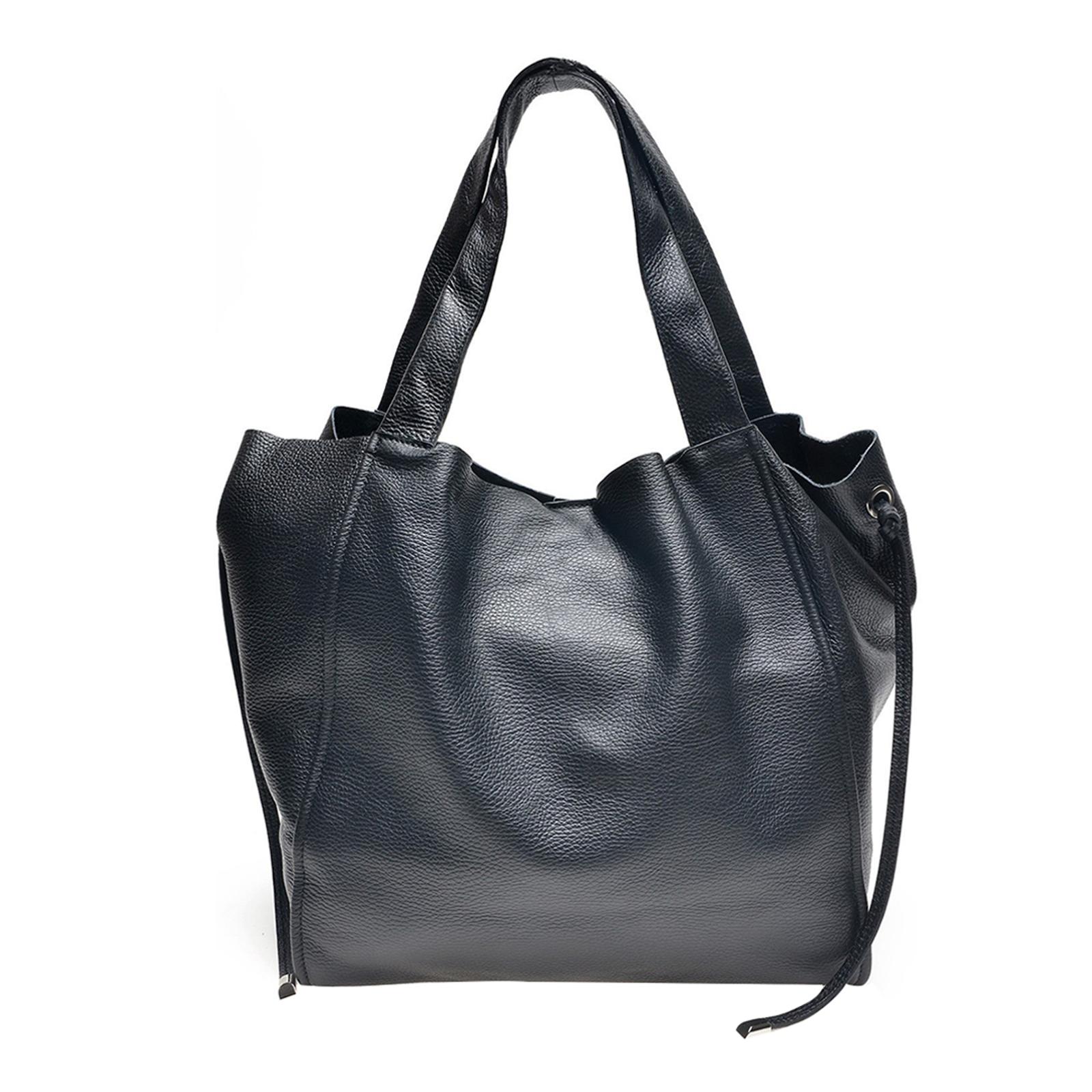 The 'Tote' - Black Italian Leather