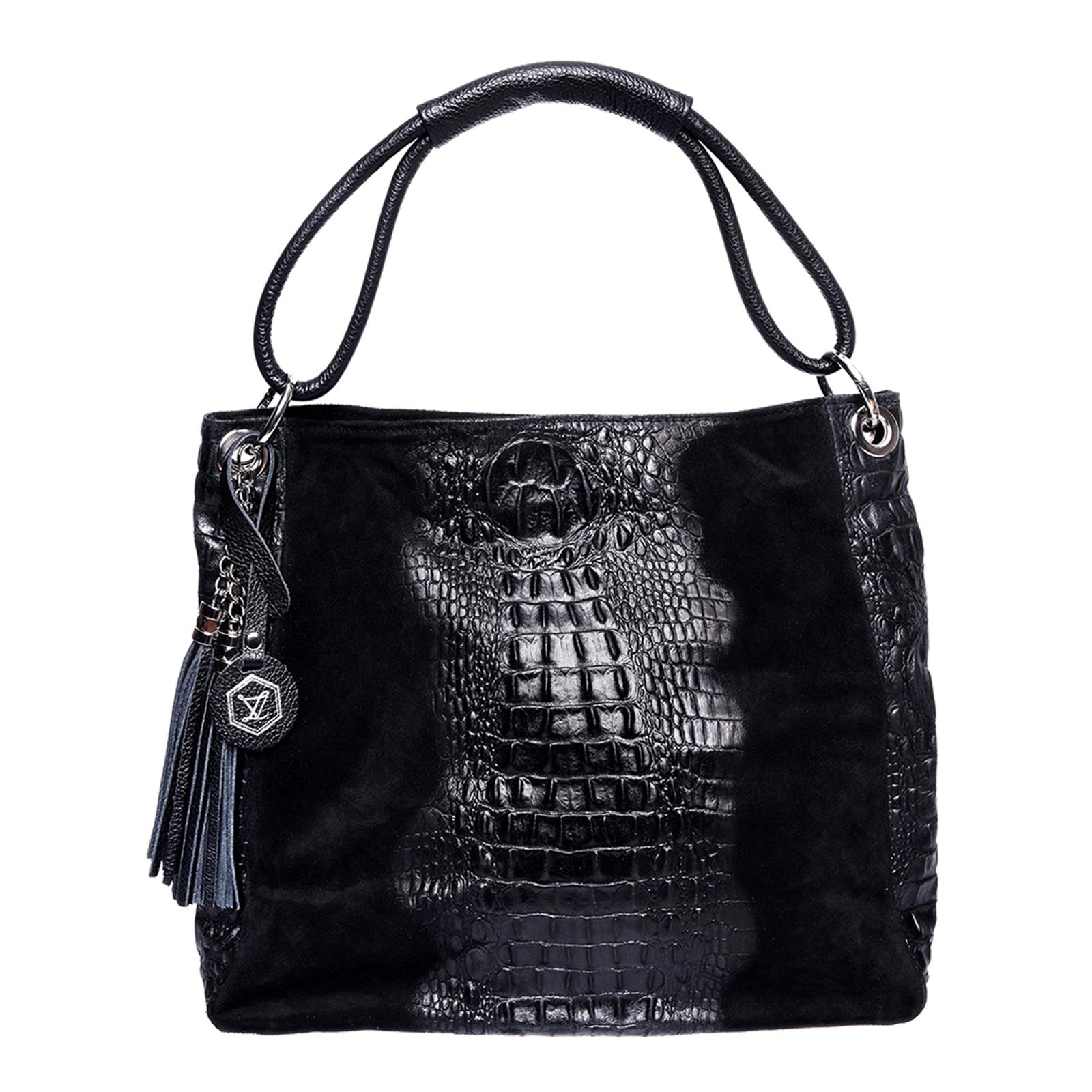 Black Leather Top Handle Bag BrandAlley
