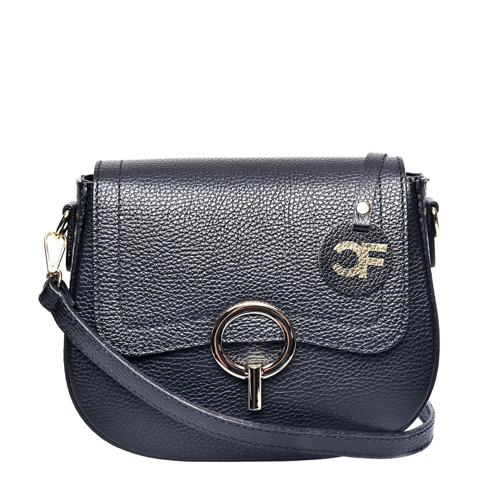 Black Italian Leather Crossbody Bag BrandAlley