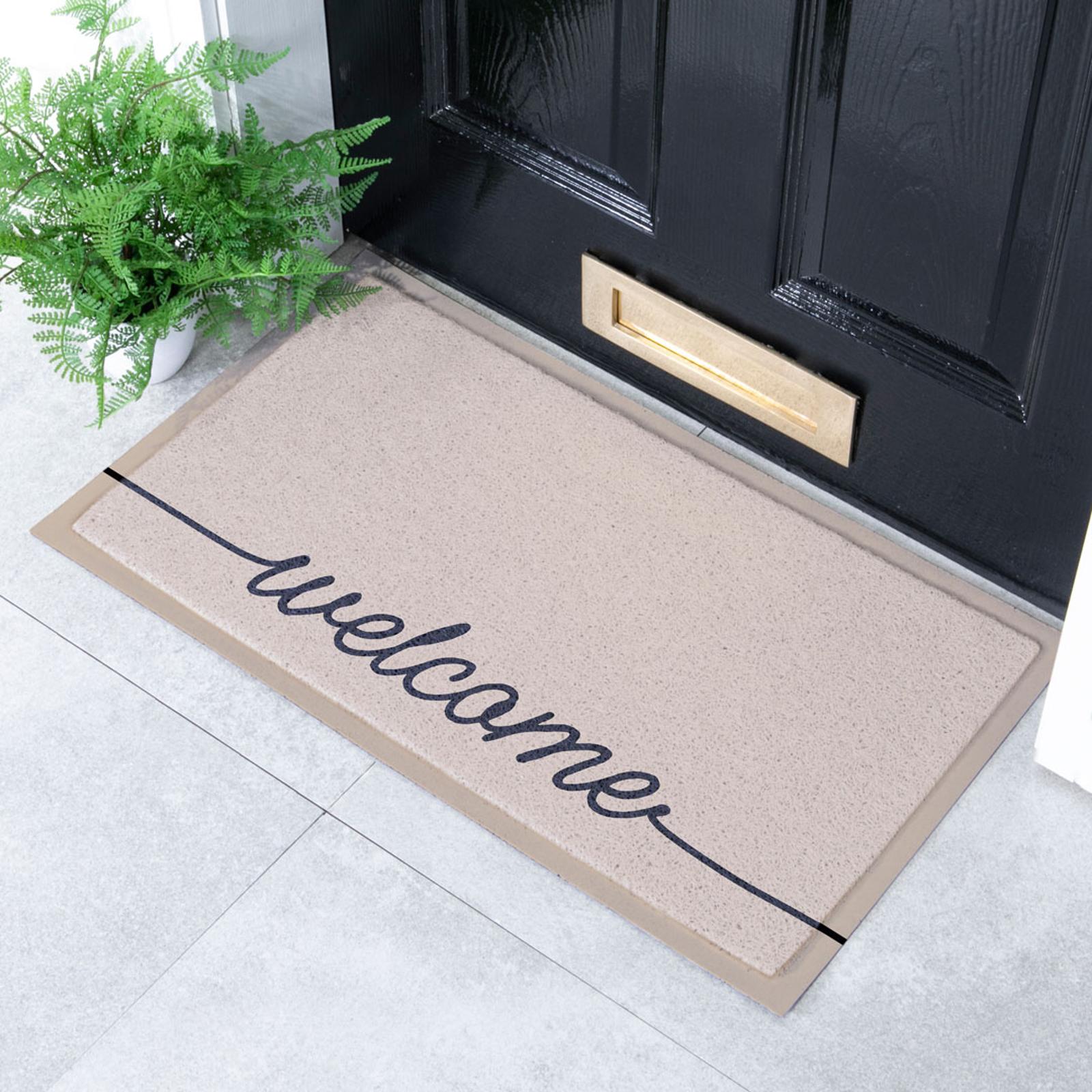 Beige Welscribble Indoor & Outdoor Doormat 70x40cm BrandAlley