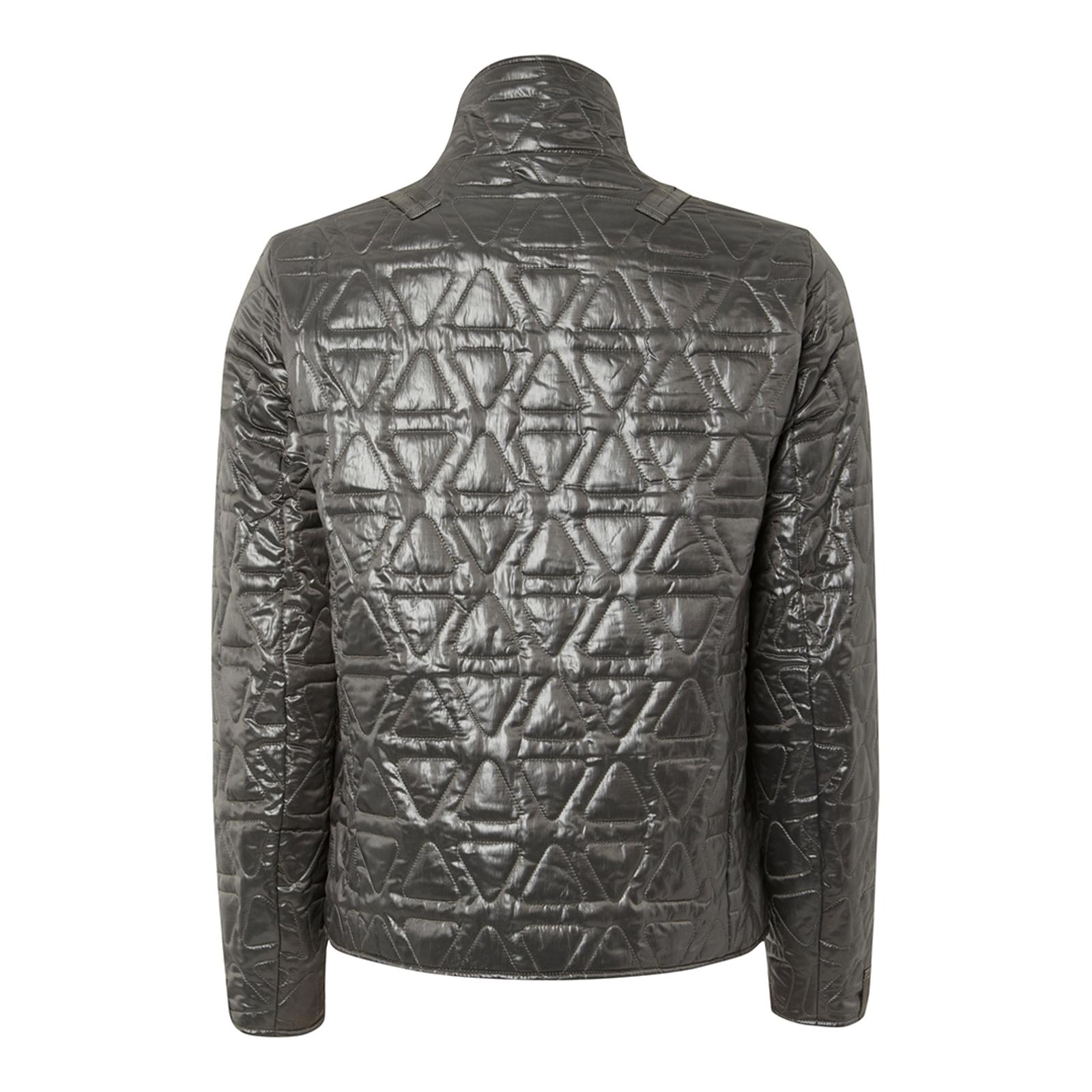 Silver High Neck Quilted Jacket - BrandAlley