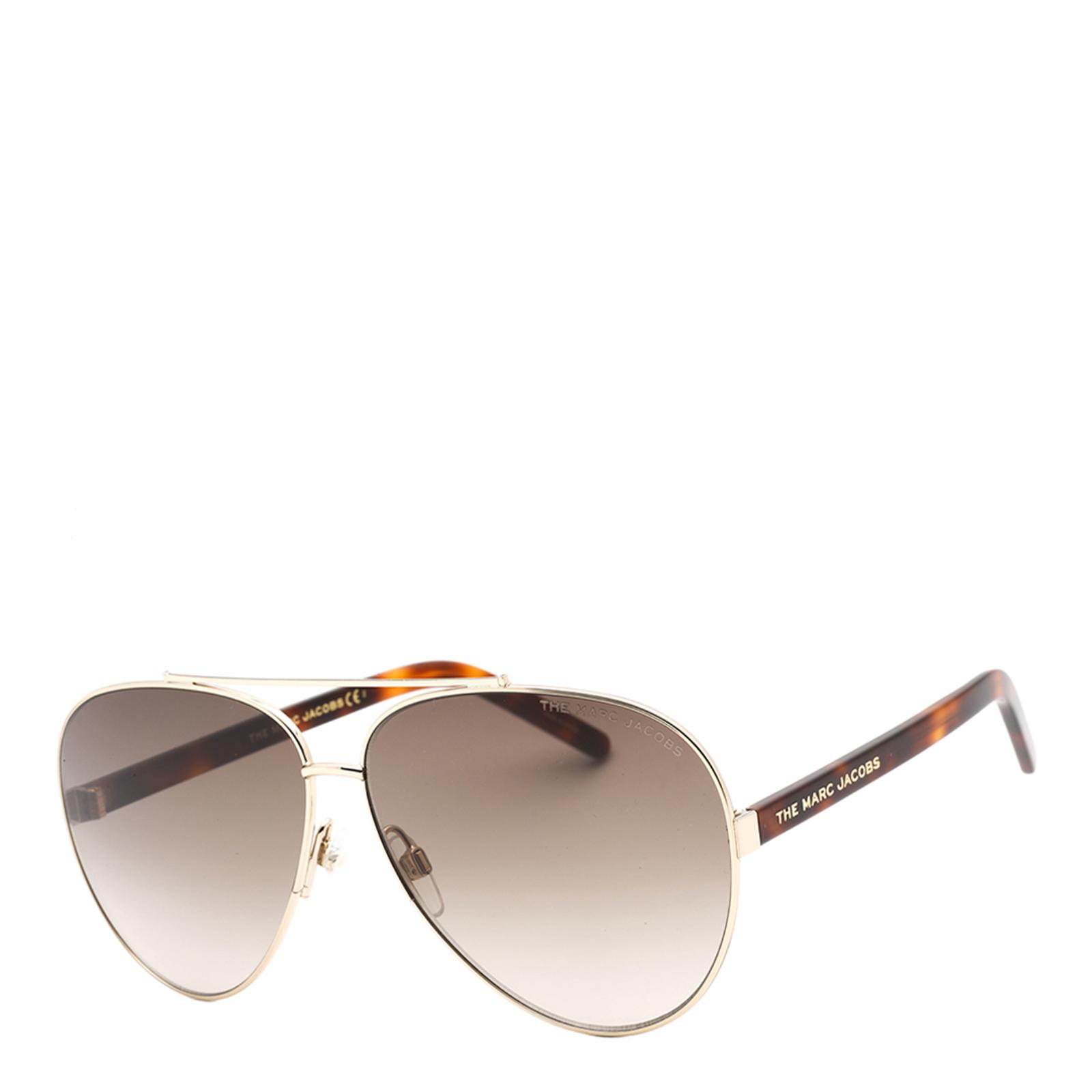 Women's Gold Havana Brown Marc Jacobs Sunglasses 62mm - BrandAlley