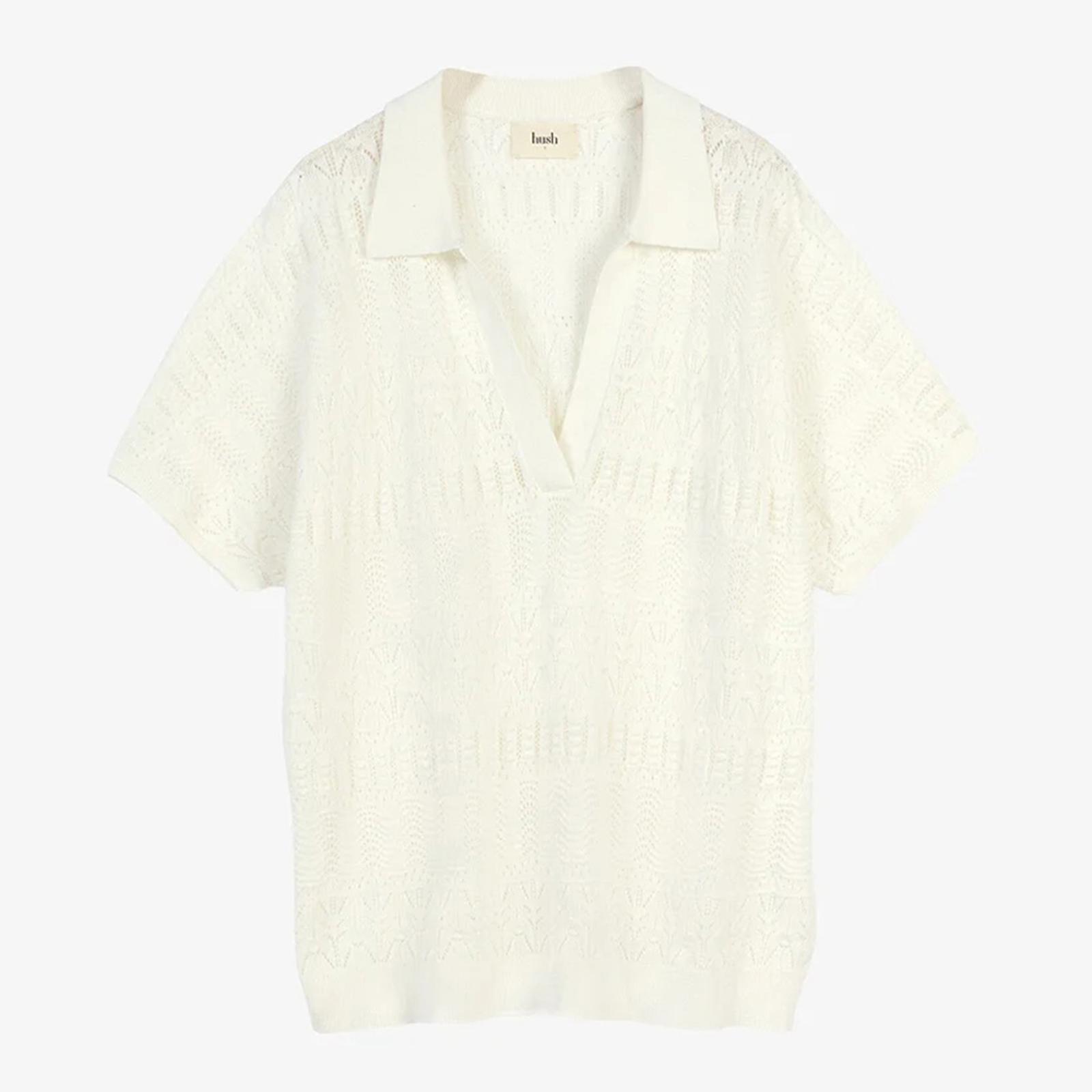 Ecru Ziva Collar Knit Top BrandAlley