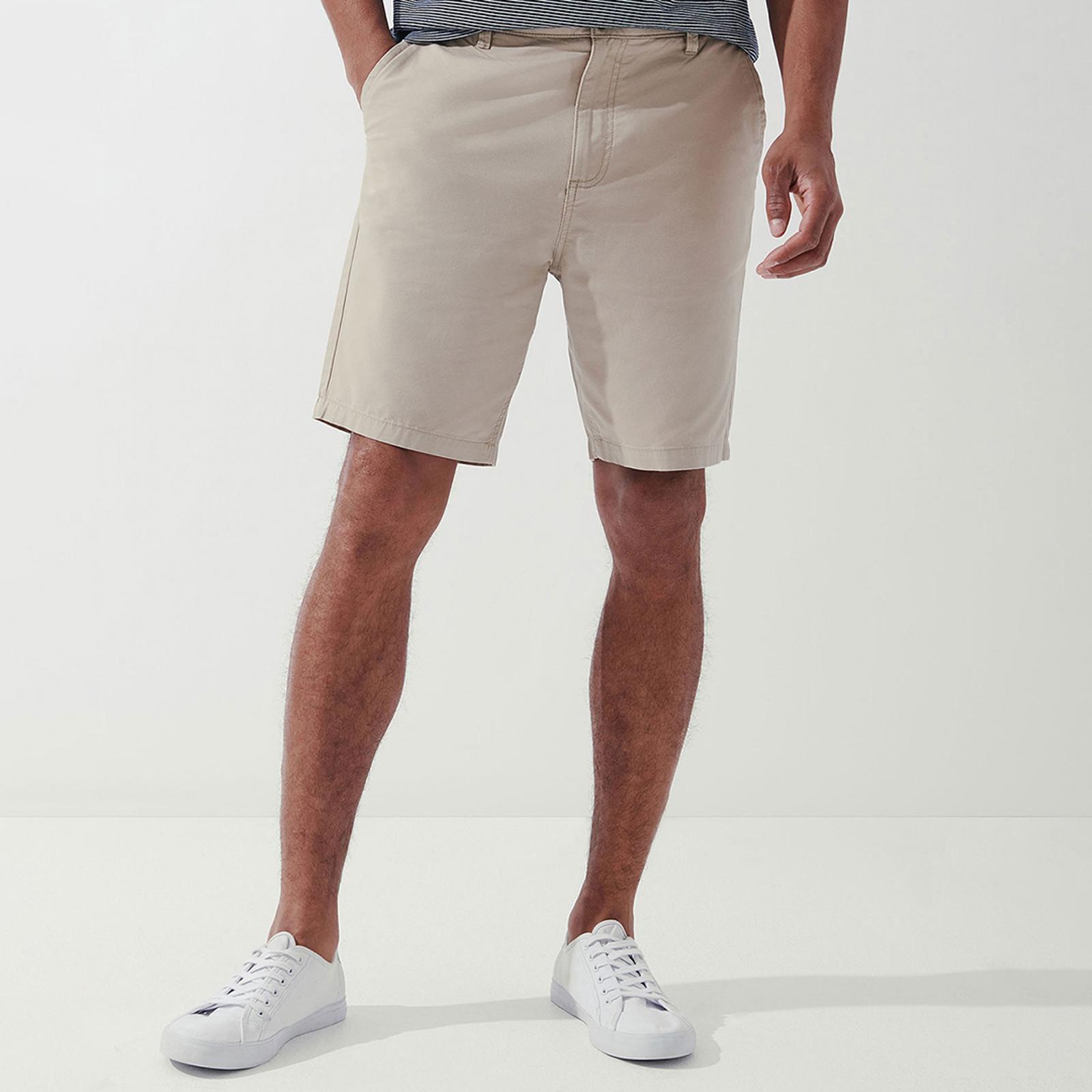 Pure Cotton Fleece Bermuda Short Taupe