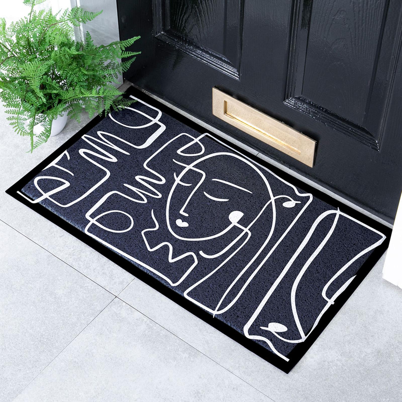 Face Lines Abstract Indoor & Outdoor Doormat 70x40cm BrandAlley