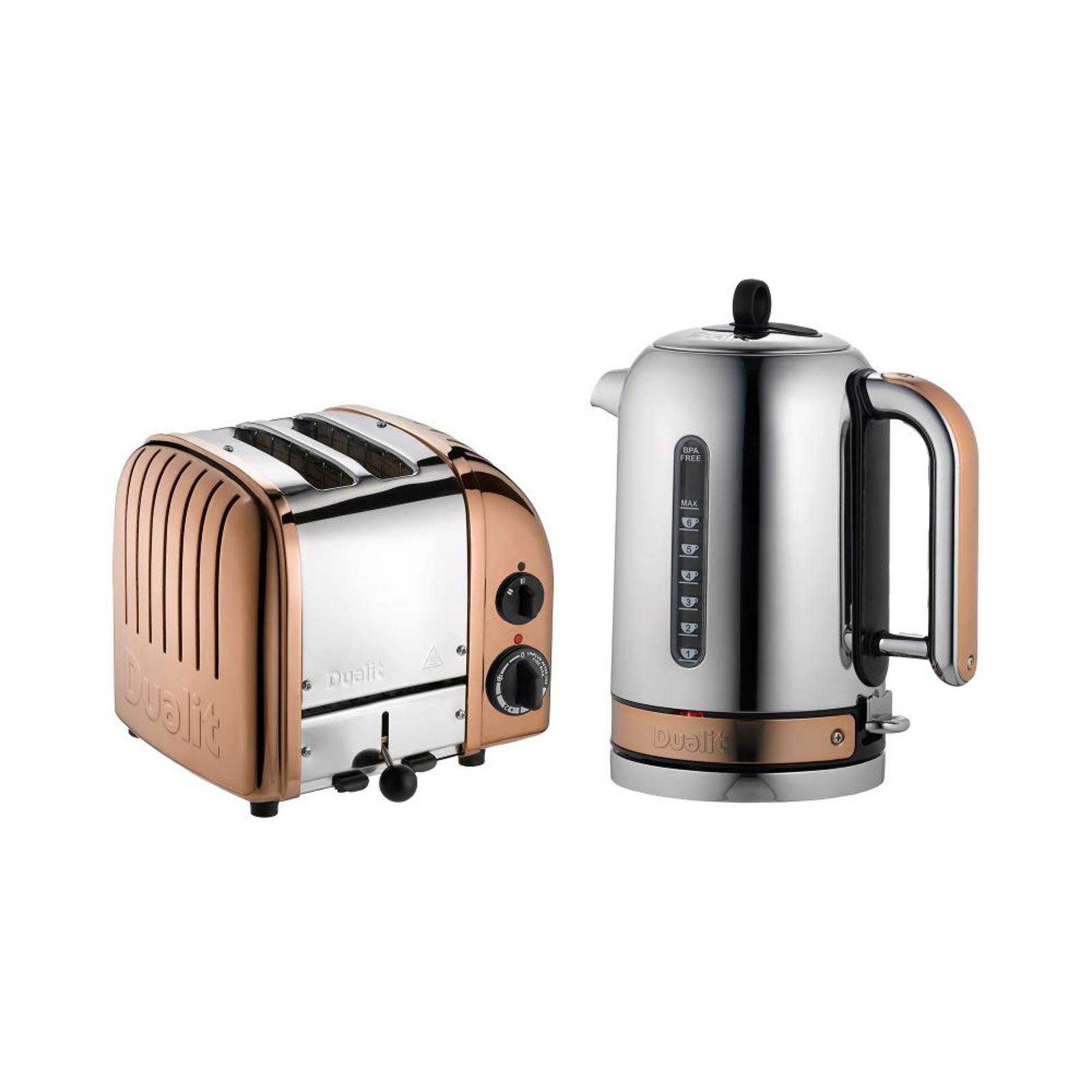 Classic Copper 2 Slot Toaster & Kettle Bundle BrandAlley