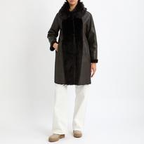 ジャケット・アウター th products cocoon coat Max and Zac London Black Shearling Cocoon Coat - BrandAlley