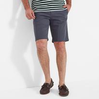 Navy Cotton Blend Shorts