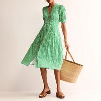 blue ribbed dress midi Everlane Cutaway Ribbed Midi Dress In Estate Blue, Size XL, Viscose