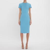 slim fit dress slacks Victoria Beckham Fitted T-Shirt Dress  adorno limited