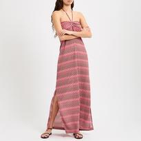 open lace back dress Heatwaves Hot Pink Zig Zag Cami Knitted Maxi Dress