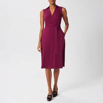 Hobbs London Plum Clara Jersey Wrap Dress - BrandAlley