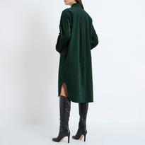 COS Green Loto Corduroy Midi Dress - BrandAlley