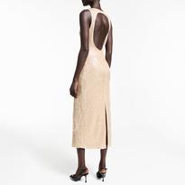 Mango Gold Scoop Back Sequin Dress - BrandAlley