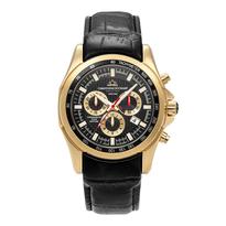 Christophe-Duchamp Men's Black/Gold Volcan Chronograph Watch 44mm