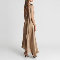 Reiss Mink Delphine One-Shoulder Maxi Dress - BrandAlley